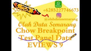 Chow Breakpoint Test Panel Data EVIEWS 9