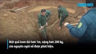 Tá hỏa vì đào được bom “khủng” khi xây trường mầm non