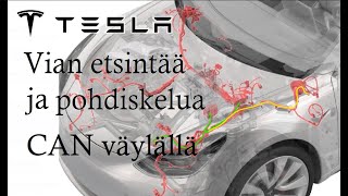 Tesla Model 3 Vian etsintää ja pohdiskelua CAN väylällä