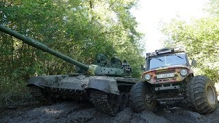 OFF ROAD на ТАНКОВОЙ Т-72 навстречу, СЛЕПОЙ на МТ-11