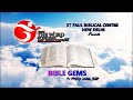 BIBLE GEMS - EP 24   |   THE FIRST BOOK OF SAMUEL   |   FR PHILIP JOHN SSP  |  27 SEPTEMBER 2021