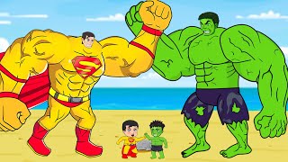 Evolution of HULK Vs Evolution of SUPERMAN - Arm Wrestling Fight : Who Is The King Of Super Heroes?