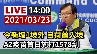 【完整公開】LIVE 今新增1境外 自荷蘭入境 AZ疫苗首日施打1578劑