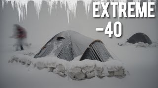 -39C EXTREME COLD WINTER  CAMPING / EXTREME FREEZING CAMPING. COLDEST NIGHT ALONE