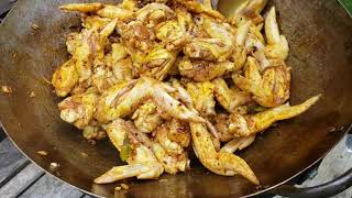 ឆាក្ដៅស្លាបមាន់ Hot stir fried chicken wings 6/12/2018