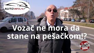 Vozač ne mora da stane na pešačkom!?