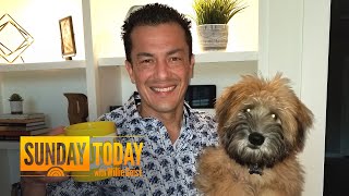 Fans Jason And His Dog Theodore Pose For Sunday Mug Shots!