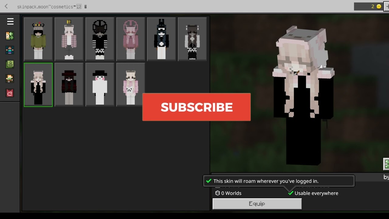 Mcpe Cosmetics Pack 10 Skins Youtube