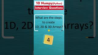 Part 2 - NumPy Interview Questions | Python Library for Data Science