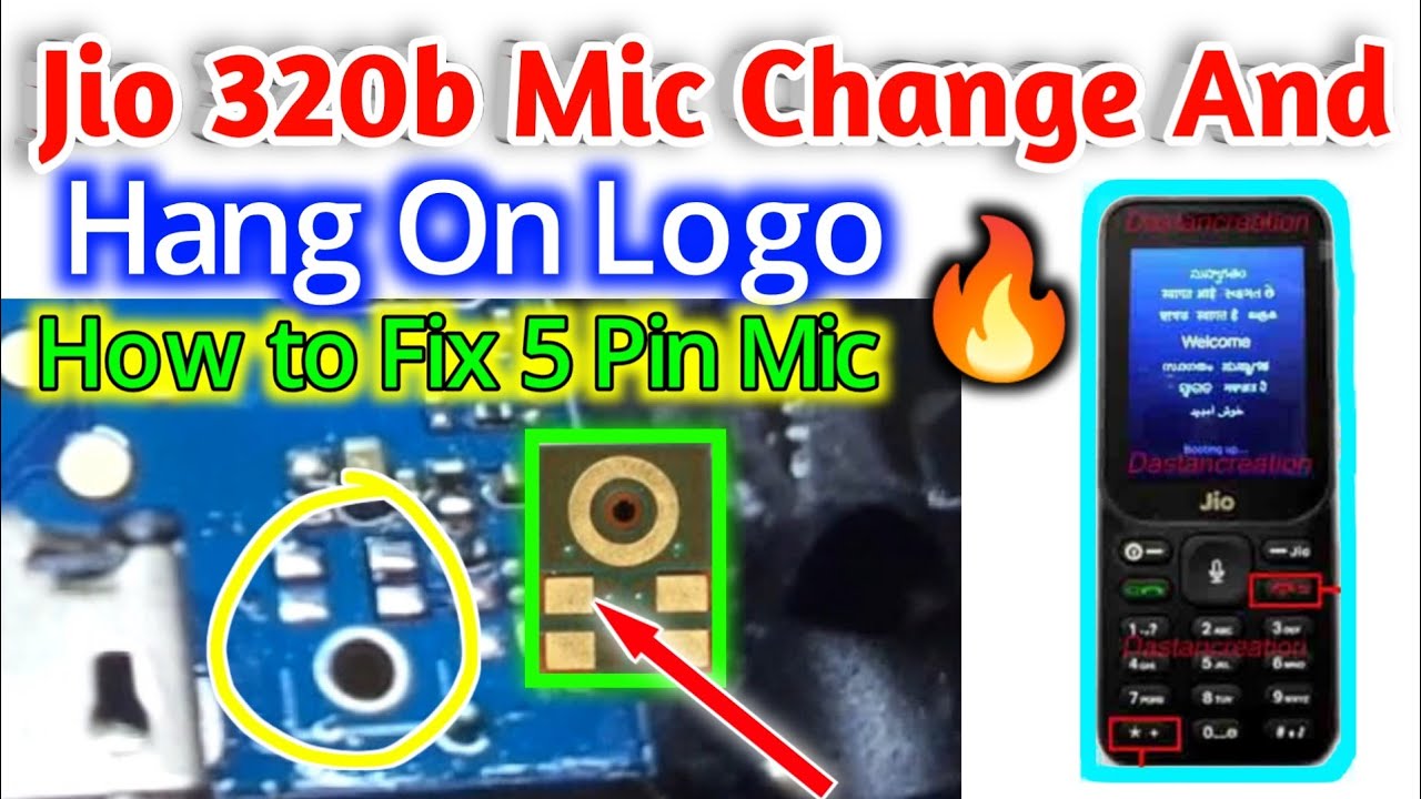 How To Repair Mic Jiophone F320b Hang Logo Solution | Jio F320b Hang On ...