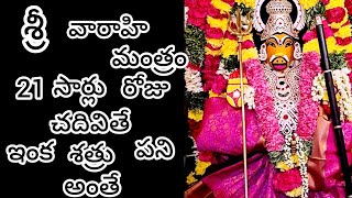 శ్రీ  వారాహి మంత్రం Sri varahi Devi mantra