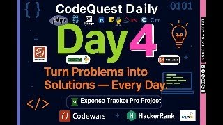 CodeQuest Daily | Day 4: Build Expense Tracker Pro App with Python Continuation