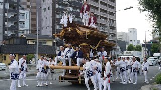 令和6年 野田恵美須神社宮付地車 地車巡行 野田恵美須神社夏祭り だんじり祭