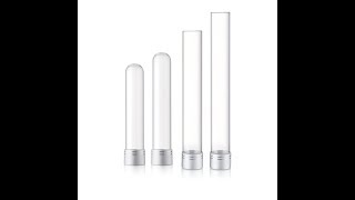 Round Flat Bottom medical clear glass test tube with aluminum screw cap and stopper 20ml 30ml