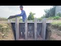 Build a small dam with 6 powerful water outlets