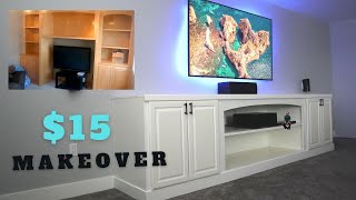 DIY Built In Entertainment Center Makeover