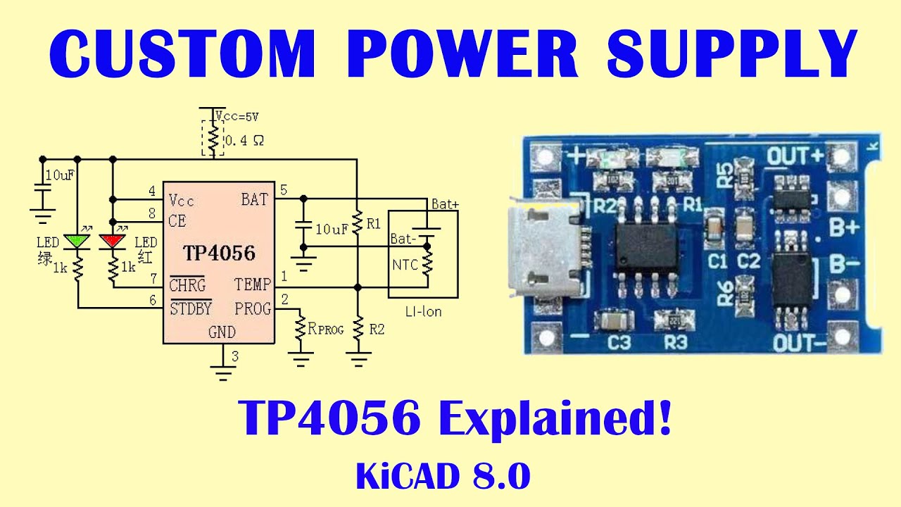 Tp4056 Explained Let S Design A Custom Power Supply Part 2 Youtube