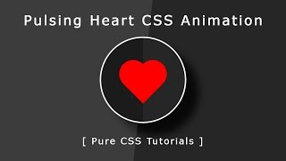 How to create Animated Heartbeat using CSS - Pure CSS Tutorials - Html5 Css3 keyframes animation