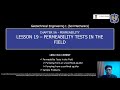 Geotechnical Eng'g 1 (Soil Mechanics) -Permeability Tests in the Field