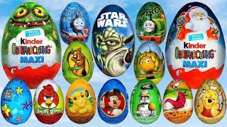 15 Surprise Eggs Kinder Surprise Spongebob Mickey Mouse Disney Pixar Cars Eggs