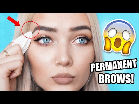 DIY PERMANENT EYEBROWS! IT ACTUALLY WORKS! DIY PERMANENT EYEBROWS! IT ACTUALLY WORKS!