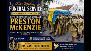 Full Remarks by Hon. Zane Lightbourne at the Funeral of Sgt. Preston McKenzie
