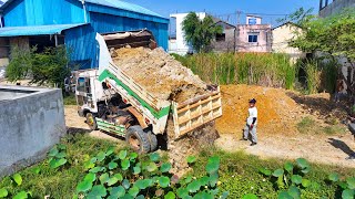 When we pushed the landfill close to their garbage using bulldozer, the neighbors became concerned