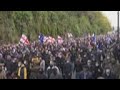 Protest demands ex Georgian leader go to civilian hospital