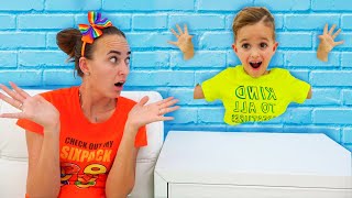 Vlad and Niki Jump through the wall - Funny stories for kids