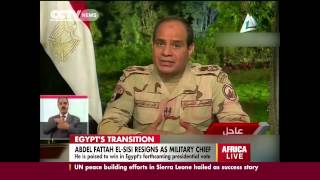 Abdel Fattah al-Sisi announces His Presidential Bid