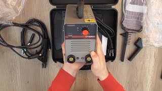 Unboxing Crown professional Inverter DC CT33102 MMA 200 MINI welding machine - Bob The Tool Man