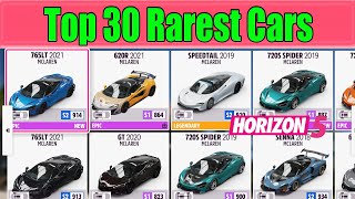 Top 30 Rarest Cars in Forza Horizon 5