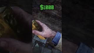 $3000 in 30 seconds (6 Gold Bars Location) #rdr2 #gaming #funny #shorts