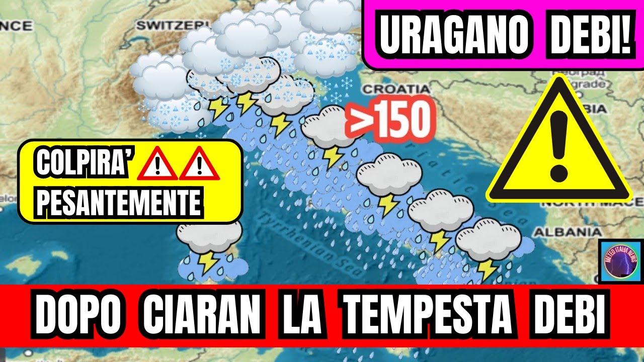 METEO ITALIA! DOPO CIARAN ARRIVA LA TEMPESTA DEBI!! GIULIACCI, COLPIRA ...