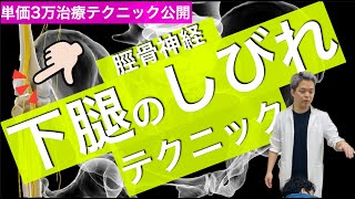 【足のしびれ㊙️テクニック】ふくらはぎ痺れにはココをやれ！脛骨神経インダクションテクニック #坐骨神経痛テクニック