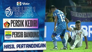 Hasil Akhir Pertandingan - PERSIK Kediri Vs PERSIB Bandung | BRI Liga 1 2023/24