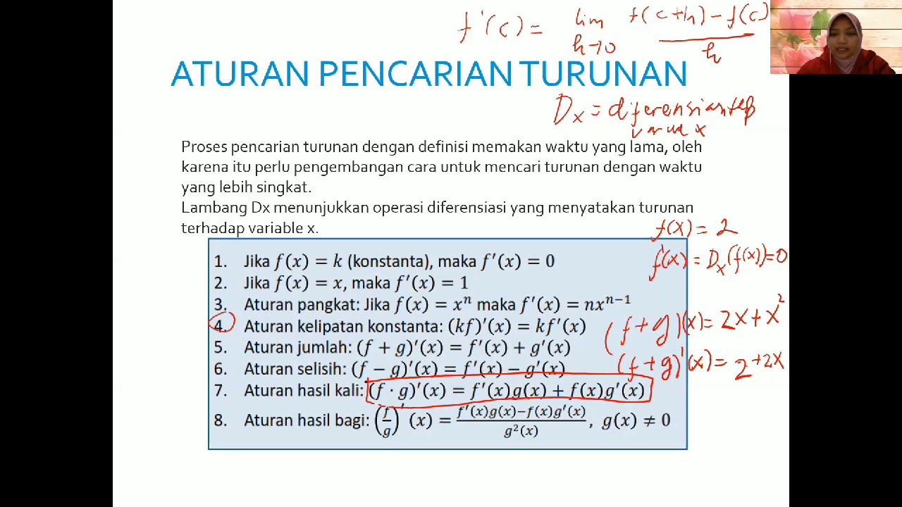 [Madas 1] Aturan Pencarian Turunan - YouTube