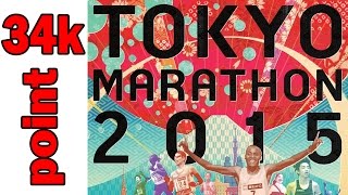 [3/4] Tokyo Marathon 2015 - 東京マラソン2015 - 34km point [HD]