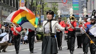 20170505銀座柳まつりゴールデンパレード2017立正大学吹奏楽部【ＨＤ・原画４Ｋ】