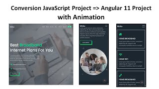 Convert JavaScript Project to Angular 11 Project step by step | Fix Animation issue