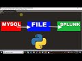 How to get database data into file by python | mysql database to splunk | pymysql