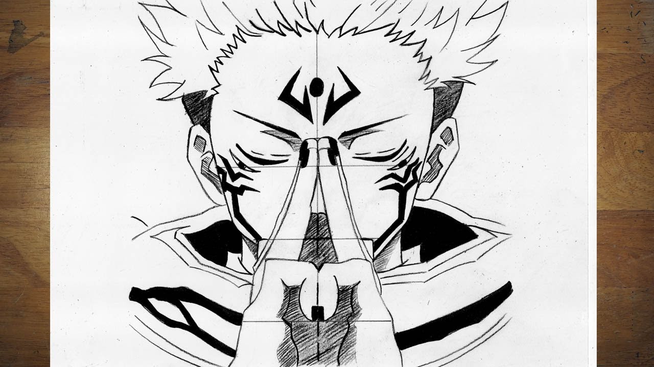 Anime Drawing How To Draw Sukuna Jujutsu Kaisen Drawing Sketch