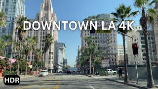 Driving Downtown Los Angeles - 4K