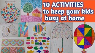 10 activities to keep your kids busy at home|Kids activities at home|Activities for kids learning