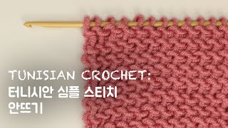 [아프간뜨기] #05 터니시안 심플 스티치, 안뜨기  #Tunisiancrochet #Afghancrochet