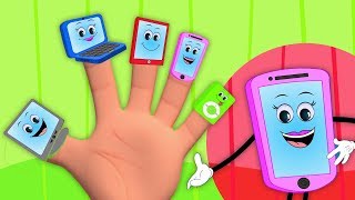 Electrónica dedo familia | dedo familia canción | canciones para niños | Electronics Finger Family