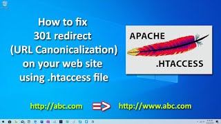 How to fix 301 redirect (URL Canonicalization) on your website using .htaccess file.