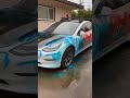 Spray Painting A Tesla #shorts