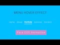 Amazing Menu Hover Effect using CSS