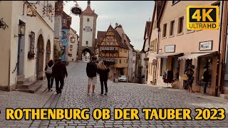 4K! Rothenburg ob der Tauber City Tour 2023 - City tour Rothenburg ob der Tauber 2023